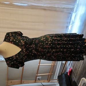 Knee length green dress